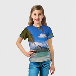 Футболка детская Бора-Бора, цвет: 3D-принт — фото 2