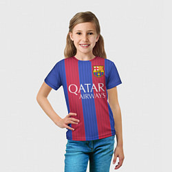 Футболка детская Barcelona: Qatar Airways, цвет: 3D-принт — фото 2