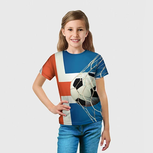 Детская футболка Исландский футбол / 3D-принт – фото 5