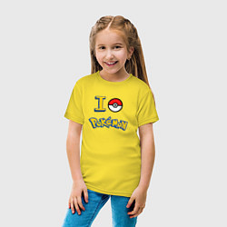 Футболка хлопковая детская Покемон I love pokemon, цвет: желтый — фото 2