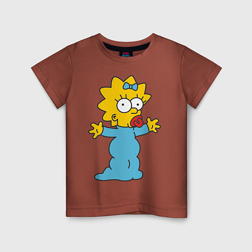 Детская футболка Maggie Simpson / Кирпичный – фото 1