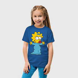 Футболка хлопковая детская Maggie Simpson, цвет: синий — фото 2