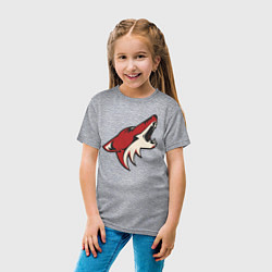 Футболка хлопковая детская Phoenix Coyotes, цвет: меланж — фото 2