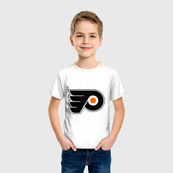 Футболка хлопковая детская Philadelphia Flyers, цвет: белый — фото 2