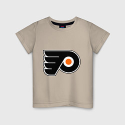 Футболка хлопковая детская Philadelphia Flyers, цвет: миндальный