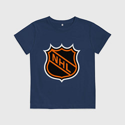 Футболка хлопковая детская NHL, цвет: тёмно-синий