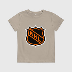 Футболка хлопковая детская NHL, цвет: миндальный