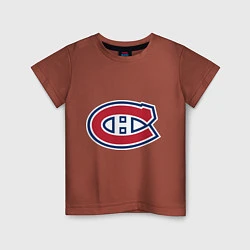 Футболка хлопковая детская Montreal Canadiens, цвет: кирпичный