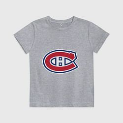 Футболка хлопковая детская Montreal Canadiens, цвет: меланж