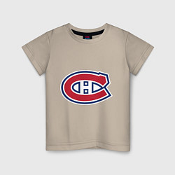 Футболка хлопковая детская Montreal Canadiens, цвет: миндальный