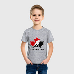 Футболка хлопковая детская Canada, цвет: меланж — фото 2
