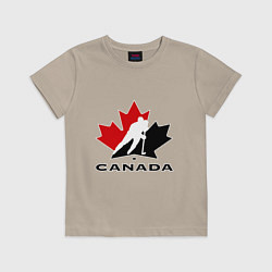 Футболка хлопковая детская Canada, цвет: миндальный