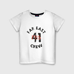 Футболка хлопковая детская Far East 41 Crew цвета белый — фото 1
