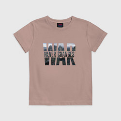 Футболка хлопковая детская War never changes, цвет: пыльно-розовый
