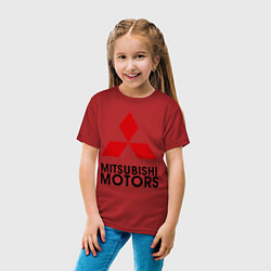 Футболка хлопковая детская Mitsubishi, цвет: красный — фото 2