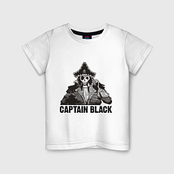Футболка хлопковая детская Captain Black, цвет: белый