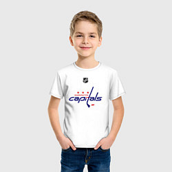 Футболка хлопковая детская Washington Capitals: Ovechkin 8, цвет: белый — фото 2