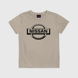 Футболка хлопковая детская Nissan club, цвет: миндальный