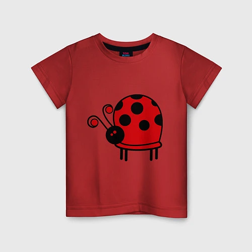 Детская футболка Божая коровка / Красный – фото 1