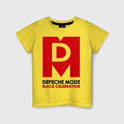 Футболка хлопковая детская Depeche Mode: Black Celebration, цвет: желтый