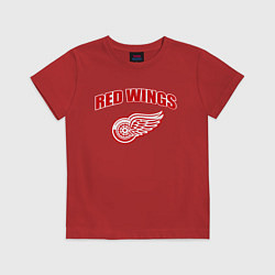 Футболка хлопковая детская Detroit Red Wings, цвет: красный