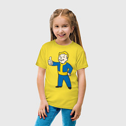 Футболка хлопковая детская Fallout Boy, цвет: желтый — фото 2