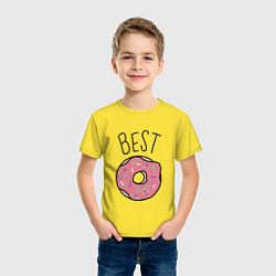 Футболка хлопковая детская Best friends, цвет: желтый — фото 2