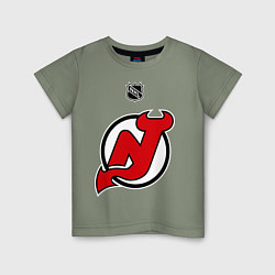 Футболка хлопковая детская New Jersey Devils: Kovalchuk 17, цвет: авокадо