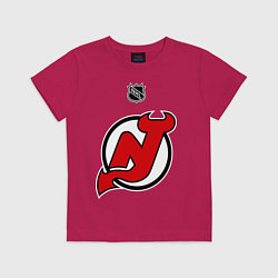 Футболка хлопковая детская New Jersey Devils: Kovalchuk 17, цвет: маджента