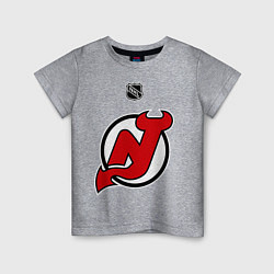 Футболка хлопковая детская New Jersey Devils: Kovalchuk 17, цвет: меланж