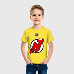 Футболка хлопковая детская New Jersey Devils: Kovalchuk 17, цвет: желтый — фото 2
