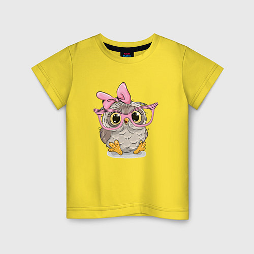 Детская футболка Совушка / Желтый – фото 1