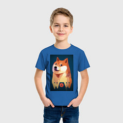 Футболка хлопковая детская Wow Doge, цвет: синий — фото 2