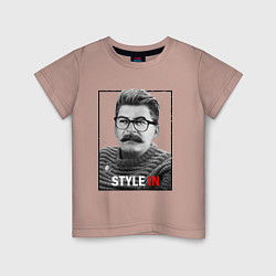 Футболка хлопковая детская Stalin: Style in, цвет: пыльно-розовый