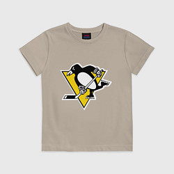 Футболка хлопковая детская Pittsburgh Penguins, цвет: миндальный