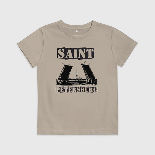 Детская футболка Санкт-Петербург / Миндальный – фото 1
