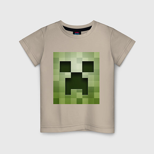 Детская футболка Мinecraft creeper / Миндальный – фото 1