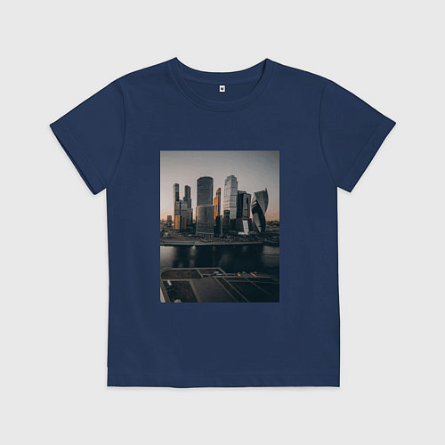 Детская футболка Moscow City / Тёмно-синий – фото 1