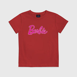 Футболка хлопковая детская Барби 3, цвет: красный