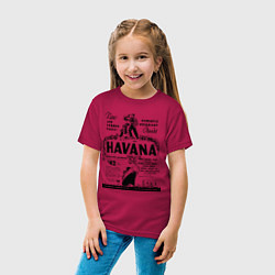 Футболка хлопковая детская Havana Cuba, цвет: маджента — фото 2