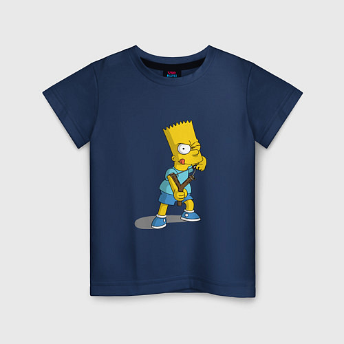 Детская футболка Bad Bart / Тёмно-синий – фото 1