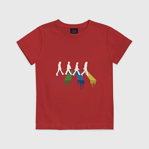Детская футболка Beatles Color / Красный – фото 1