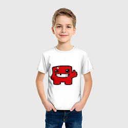 Футболка хлопковая детская Super Meat Boy, цвет: белый — фото 2