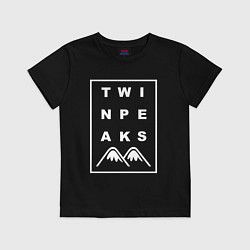 Футболка хлопковая детская Twin Peaks, цвет: черный