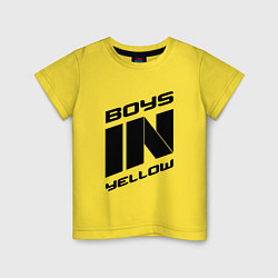 Футболка хлопковая детская Boys in yellow, цвет: желтый