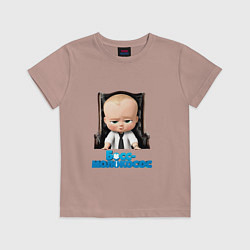 Футболка хлопковая детская Boss Baby, цвет: пыльно-розовый