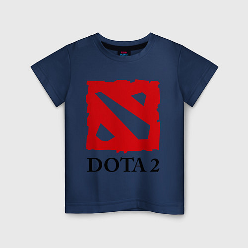 Детская футболка Dota 2: Logo / Тёмно-синий – фото 1