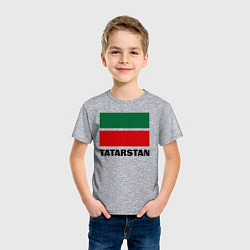 Футболка хлопковая детская Флаг Татарстана, цвет: меланж — фото 2
