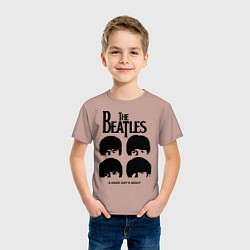 Футболка хлопковая детская A Hard Days Night, цвет: пыльно-розовый — фото 2