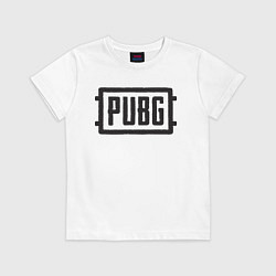Футболка хлопковая детская PUBG, цвет: белый